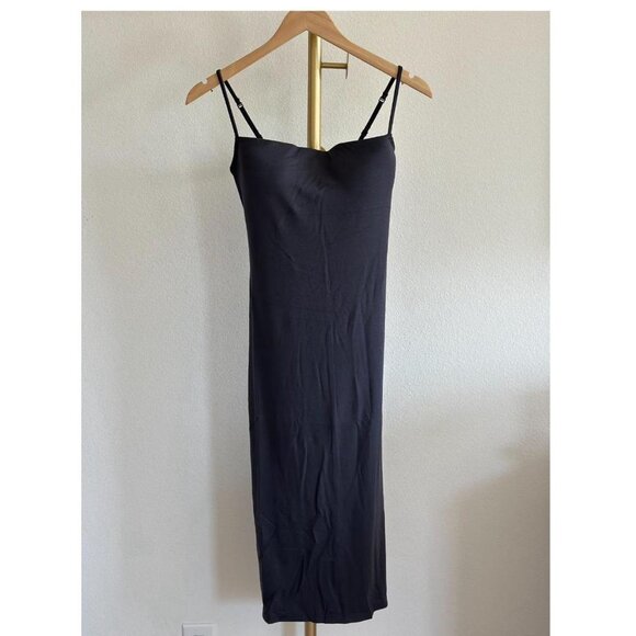 Skims Smooth Layers Midi Dress in Graphite, Size Medium - Picture 5 of 8